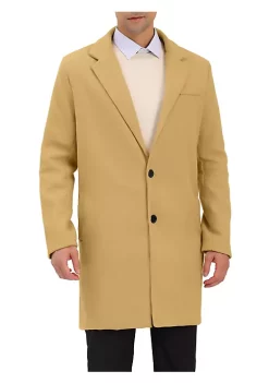Best Pirce 🌟 Lars Amadeus Men's Trench 🧥 Coat Single Breasted Lapel Collar Mid-Length Solid Overcoat 🥰 -Cheap Lars Amadeus Shop Belk 1623