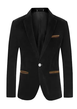 Discount 🤩 Lars Amadeus Men's Velvet Blazer One Button Notched Lapel Prom 👗 Dress Suit Jacket ⭐ -Cheap Lars Amadeus Shop Belk 1636