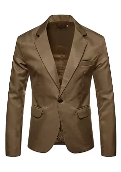 Brand new 🔔 Lars Amadeus Men's Casual Sports 🧥 Coat Notched Lapel One Button Suit Jacket Blazer ❤️ -Cheap Lars Amadeus Shop Belk 1654