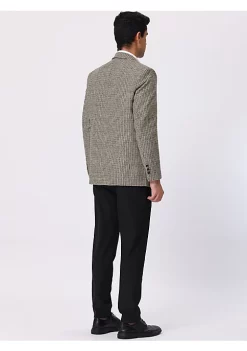 Cheap 😀 Lars Amadeus Men's Houndstooth Blazer Notched Lapel Suit Jacket Plaid Sports 🧥 Coat 🔔 -Cheap Lars Amadeus Shop Belk 1664