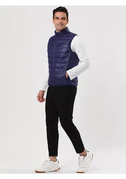 New 🥰 Lars Amadeus Men's Winter Lightweight Packable Zip Up Sleeveless Padded Puffer Vest 🤩 -Cheap Lars Amadeus Shop Belk 1694