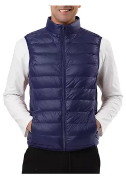 New 🥰 Lars Amadeus Men's Winter Lightweight Packable Zip Up Sleeveless Padded Puffer Vest 🤩 -Cheap Lars Amadeus Shop Belk 1697
