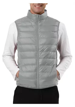 New 🥰 Lars Amadeus Men's Winter Lightweight Packable Zip Up Sleeveless Padded Puffer Vest 🤩 -Cheap Lars Amadeus Shop Belk 1699