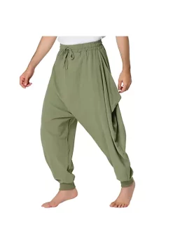 Coupon 😍 Lars Amadeus Men's Harem Drop Crotch Hip Hop Yoga Parachute Baggy 🔨 Hammer Pants 😀