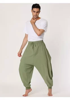 Coupon 😍 Lars Amadeus Men's Harem Drop Crotch Hip Hop Yoga Parachute Baggy 🔨 Hammer Pants 😀 -Cheap Lars Amadeus Shop Belk 1738