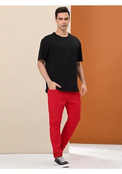 Promo 🔔 Lars Amadeus Men's Casual 👖 Jeans Skinny Slim Fit Comfy Stretch Denim Pants 😉 -Cheap Lars Amadeus Shop Belk 1771