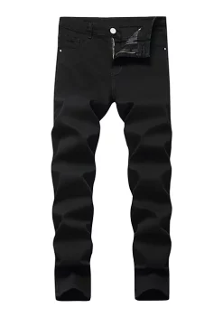 Promo 🔔 Lars Amadeus Men's Casual 👖 Jeans Skinny Slim Fit Comfy Stretch Denim Pants 😉 -Cheap Lars Amadeus Shop Belk 1776