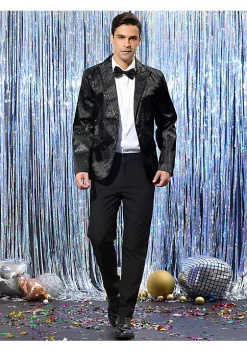 Coupon 🎉 Lars Amadeus Men's Shiny Sequins Blazer Suit Jacket Peak Lapel Party Wedding Tuxedo Glitter Blazers 😍 -Cheap Lars Amadeus Shop Belk 1779
