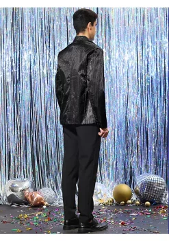 Coupon 🎉 Lars Amadeus Men's Shiny Sequins Blazer Suit Jacket Peak Lapel Party Wedding Tuxedo Glitter Blazers 😍 -Cheap Lars Amadeus Shop Belk 1781