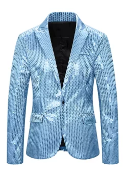Coupon 🎉 Lars Amadeus Men's Shiny Sequins Blazer Suit Jacket Peak Lapel Party Wedding Tuxedo Glitter Blazers 😍 -Cheap Lars Amadeus Shop Belk 1782