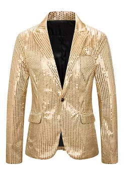 Coupon 🎉 Lars Amadeus Men's Shiny Sequins Blazer Suit Jacket Peak Lapel Party Wedding Tuxedo Glitter Blazers 😍 -Cheap Lars Amadeus Shop Belk 1786
