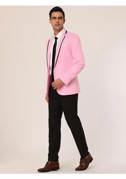 Cheap 👍 Lars Amadeus Men's Business Slim Fit Blazer Single Breasted One Button Prom Suit Sports 🧥 Coat 👍 -Cheap Lars Amadeus Shop Belk 1790