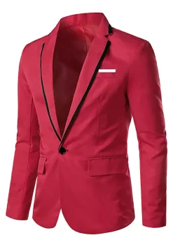 Cheap 👍 Lars Amadeus Men's Business Slim Fit Blazer Single Breasted One Button Prom Suit Sports 🧥 Coat 👍 -Cheap Lars Amadeus Shop Belk 1792