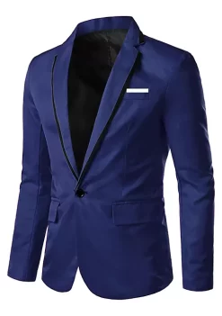 Cheap 👍 Lars Amadeus Men's Business Slim Fit Blazer Single Breasted One Button Prom Suit Sports 🧥 Coat 👍 -Cheap Lars Amadeus Shop Belk 1793