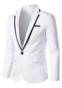 Cheap 👍 Lars Amadeus Men's Business Slim Fit Blazer Single Breasted One Button Prom Suit Sports 🧥 Coat 👍 -Cheap Lars Amadeus Shop Belk 1795