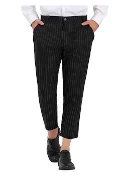 Best deal 👏 Lars Amadeus Men's Stripe 👗 Dress Pants Straight Fit Vertical Stripe Formal Pants Business Trousers 😀 -Cheap Lars Amadeus Shop Belk 1814