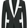 Promo ✨ Lars Amadeus Men's Formal Blazer Slim Fit Contrast Color One Button Sports 🧥 Coat Suit Jacket 😍