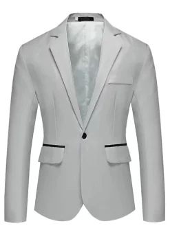 Hot Sale ⭐ Lars Amadeus Men's Business Blazer Slim Fit One Button Suit Jacket Sports 🧥 Coat 🛒 -Cheap Lars Amadeus Shop Belk 1923