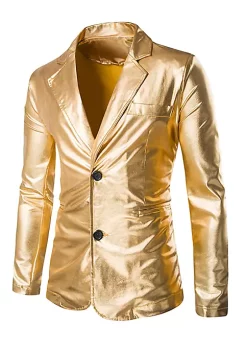 Top 10 ✔️ Lars Amadeus Men's Metallic Blazer Notch Lapel Two Button Prom Shiny Sport 🧥 Coat ✔️ -Cheap Lars Amadeus Shop Belk 1937