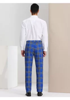 Best reviews of 🌟 Lars Amadeus Men's Plaid 👗 Dress Pants Flat Front Stretch Business Checked Pants 😉 -Cheap Lars Amadeus Shop Belk 1942