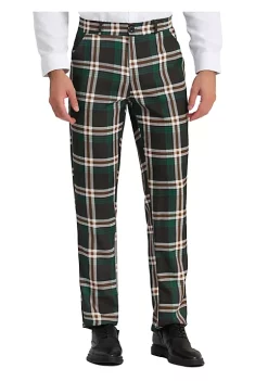 Best reviews of 🌟 Lars Amadeus Men's Plaid 👗 Dress Pants Flat Front Stretch Business Checked Pants 😉 -Cheap Lars Amadeus Shop Belk 1947