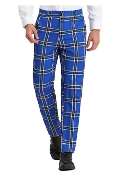 Best reviews of 🌟 Lars Amadeus Men's Plaid 👗 Dress Pants Flat Front Stretch Business Checked Pants 😉 -Cheap Lars Amadeus Shop Belk 1948