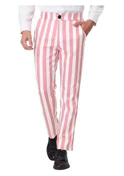 Flash Sale 🛒 Lars Amadeus Men's Striped Pants Casual Skinny Fit Color Block Pencil 👗 Dress Trousers 😀 -Cheap Lars Amadeus Shop Belk 1959
