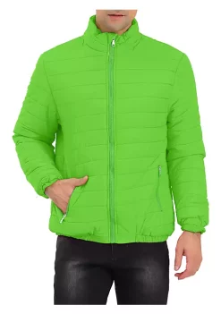Discount 💯 Lars Amadeus Men's Puffer Jacket Winter Warm Full Zip Stand Collar Quilting 🧥 Coat 🌟