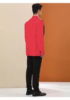 Best Pirce 👍 Lars Amadeus Men's Patchwork Blazer Slim Fit Wedding Prom 👗 Dress Sports 🧥 Coat Suit Jackets 👍 -Cheap Lars Amadeus Shop Belk 1988