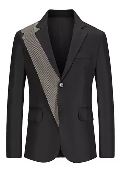 Best Pirce 👍 Lars Amadeus Men's Patchwork Blazer Slim Fit Wedding Prom 👗 Dress Sports 🧥 Coat Suit Jackets 👍 -Cheap Lars Amadeus Shop Belk 1989