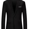 Best Pirce 💯 Lars Amadeus Men's Blazer Single Breasted One Button 👗 Dress Slim Fit Suit Sports 🧥 Coat 🎉