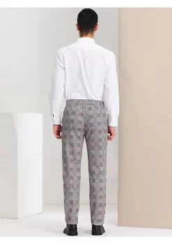 New 🎁 Lars Amadeus Men's Classic Plaid 👗 Dress Pants Flat Front Checked Office Prom Trousers ✔️ -Cheap Lars Amadeus Shop Belk 2009