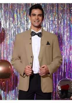 Coupon 🤩 Lars Amadeus Men's Stand Collar Blazer Slim Fit Single Breasted 3 Button Prom Suit Sports 🧥 Coat ⭐ -Cheap Lars Amadeus Shop Belk 2056