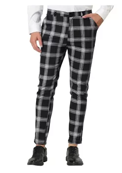 Top 10 ๐ Lars Amadeus Men's Plaid ๐ Dress Pants Classic Slim Fit Chino Business Trousers ๐งจ