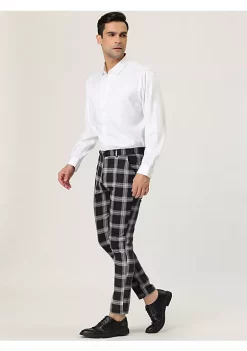Top 10 🎉 Lars Amadeus Men's Plaid 👗 Dress Pants Classic Slim Fit Chino Business Trousers 🧨 -Cheap Lars Amadeus Shop Belk 2067