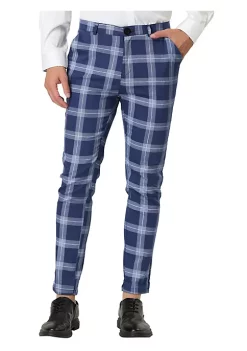 Top 10 🎉 Lars Amadeus Men's Plaid 👗 Dress Pants Classic Slim Fit Chino Business Trousers 🧨 -Cheap Lars Amadeus Shop Belk 2071