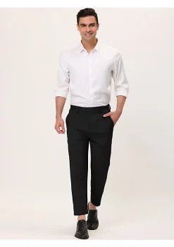 Best reviews of ❤️ Lars Amadeus Men's Formal Cropped Pants Solid Color Flat Front Skinny 👗 Dress Trousers 🔥 -Cheap Lars Amadeus Shop Belk 2074
