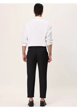 Best reviews of ❤️ Lars Amadeus Men's Formal Cropped Pants Solid Color Flat Front Skinny 👗 Dress Trousers 🔥 -Cheap Lars Amadeus Shop Belk 2076