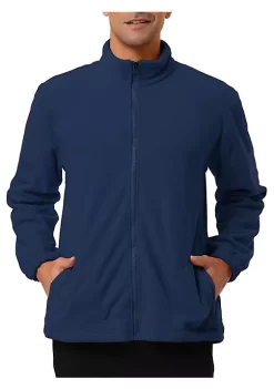 Cheap 🛒 Lars Amadeus Men's Full-Zip Fleece Jacket Long Sleeves Soft Stand Collar Winter Outdoor 🧥 Coat with Pockets 🛒 -Cheap Lars Amadeus Shop Belk 2107