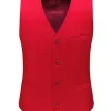 Outlet 😀 Lars Amadeus Men's Formal Vest Slim Fit V Neck Business 👗 Dress Suit Waistcoat with 3 Pockets 😀