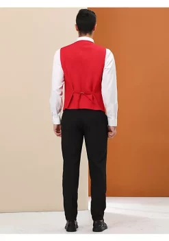 Outlet 😀 Lars Amadeus Men's Formal Vest Slim Fit V Neck Business 👗 Dress Suit Waistcoat with 3 Pockets 😀 -Cheap Lars Amadeus Shop Belk 2131