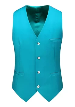 Outlet 😀 Lars Amadeus Men's Formal Vest Slim Fit V Neck Business 👗 Dress Suit Waistcoat with 3 Pockets 😀 -Cheap Lars Amadeus Shop Belk 2133