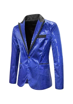 Wholesale ✔️ Lars Amadeus Men's Sequin Blazer Peak Lapel Shiny Wedding Party Tuxedo Sports 🧥 Coat 🥰 -Cheap Lars Amadeus Shop Belk 2145