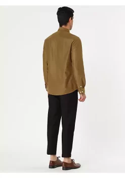 Hot Sale 👍 Lars Amadeus Men's Classic Regular Fit Long Sleeve Solid Color Point Collar Pockets Button Down Corduroy 👚 Shirts 🔥 -Cheap Lars Amadeus Shop Belk 2175