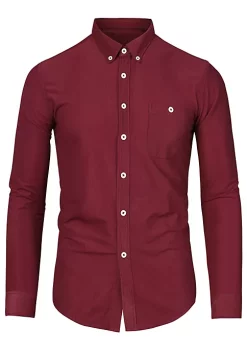 Hot Sale 👍 Lars Amadeus Men's Classic Regular Fit Long Sleeve Solid Color Point Collar Pockets Button Down Corduroy 👚 Shirts 🔥 -Cheap Lars Amadeus Shop Belk 2176