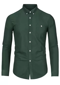 Hot Sale 👍 Lars Amadeus Men's Classic Regular Fit Long Sleeve Solid Color Point Collar Pockets Button Down Corduroy 👚 Shirts 🔥 -Cheap Lars Amadeus Shop Belk 2182