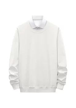 Discount 😍 Lars Amadeus Men's Sweatshirt Crewneck Classic Regular Fit Long Sleeves Solid Basic Pullover 🛒 -Cheap Lars Amadeus Shop Belk 2206