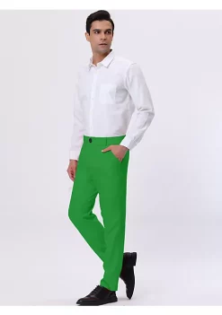 Deals 👍 Lars Amadeus Men's Formal Flat Front Straight Fit Solid Color Prom 👗 Dress Pants 🎉 -Cheap Lars Amadeus Shop Belk 2213