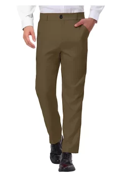 Deals 👍 Lars Amadeus Men's Formal Flat Front Straight Fit Solid Color Prom 👗 Dress Pants 🎉 -Cheap Lars Amadeus Shop Belk 2217