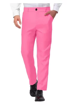 Deals 👍 Lars Amadeus Men's Formal Flat Front Straight Fit Solid Color Prom 👗 Dress Pants 🎉 -Cheap Lars Amadeus Shop Belk 2222